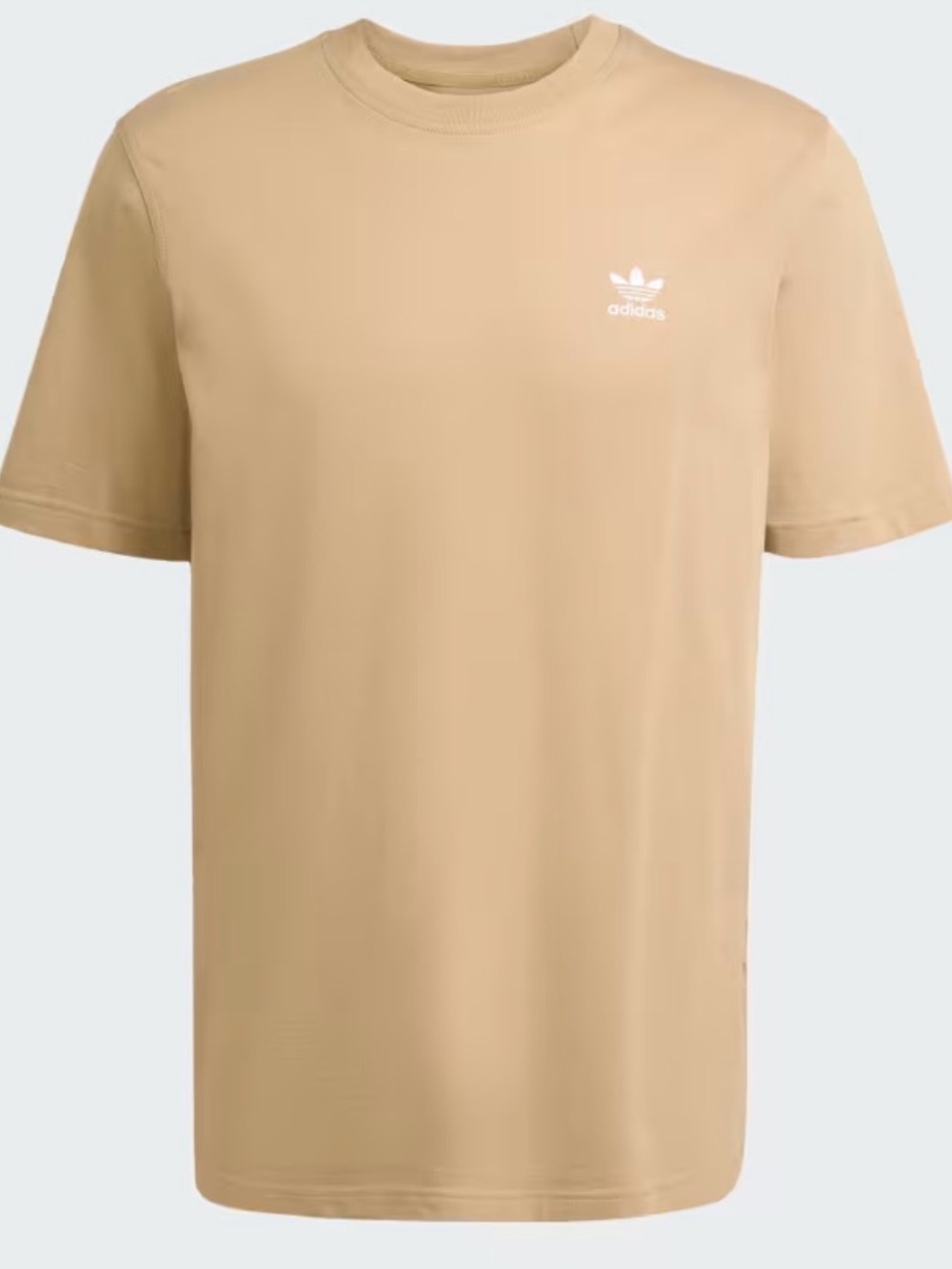 Adidas Trefoil Essentials Tee Cardboard Beige Tan Neutral T Shirt Size L